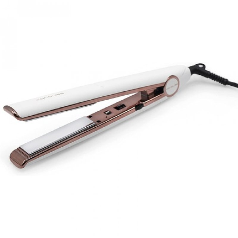 Corioliss C1 Professional Titanium Hair Straightener for Women with Soft Touch White Copper Finish - UK Plug