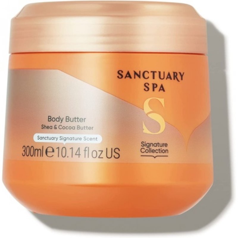 Sanctuary Spa Cocoa Butter and Shea Butter Body Butter Moisturizer for Women 300ml
