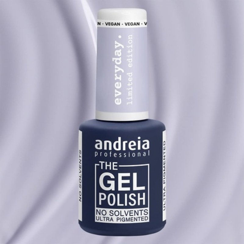 Andreia The Gel Polish Professional Gel Nail Polish Solvent-Free Limited Collection Color ED3 Pastel Lavender
