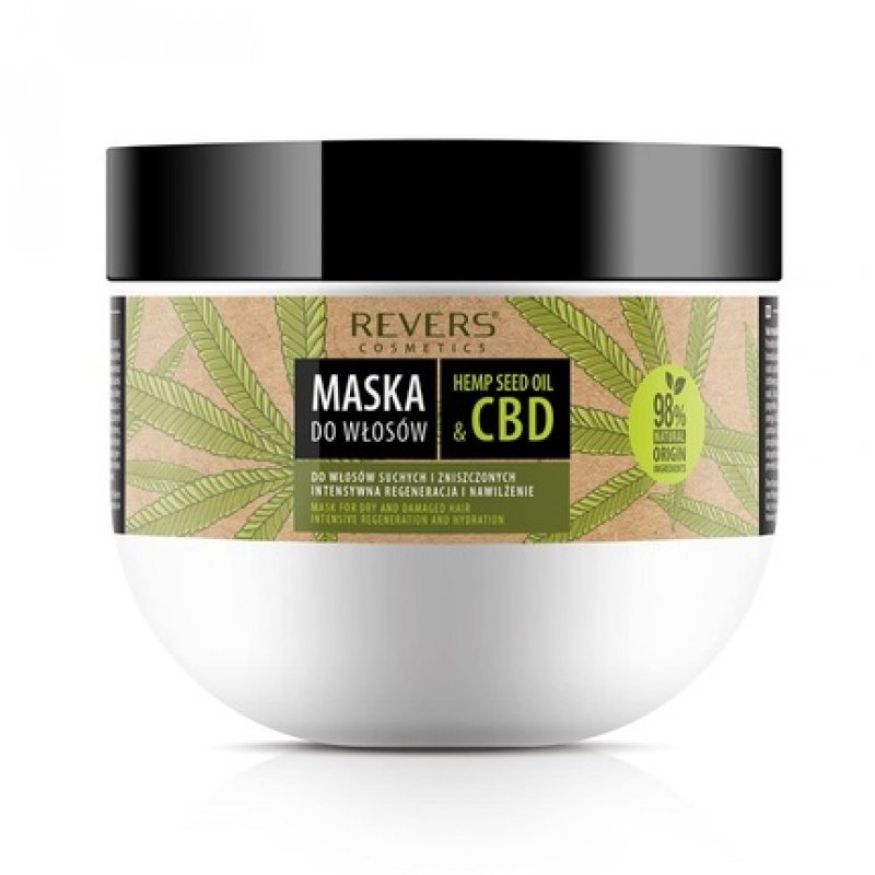 REVERS COSMETICS Hair Mask with Natural CBD Oil for Dry and Damaged Hair