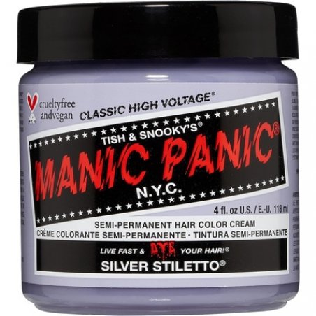 Manic Panic High Voltage Classic Cream Formula Silver Stiletto 118ml