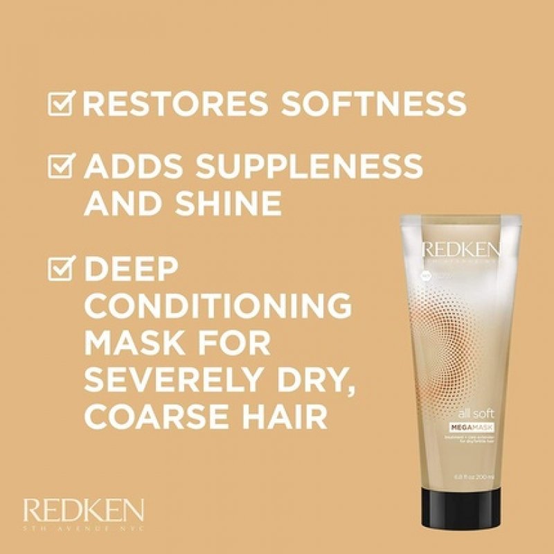 Redken All Soft Megamask, Intensive Mask & Care Extender For Dry Hair 200ml