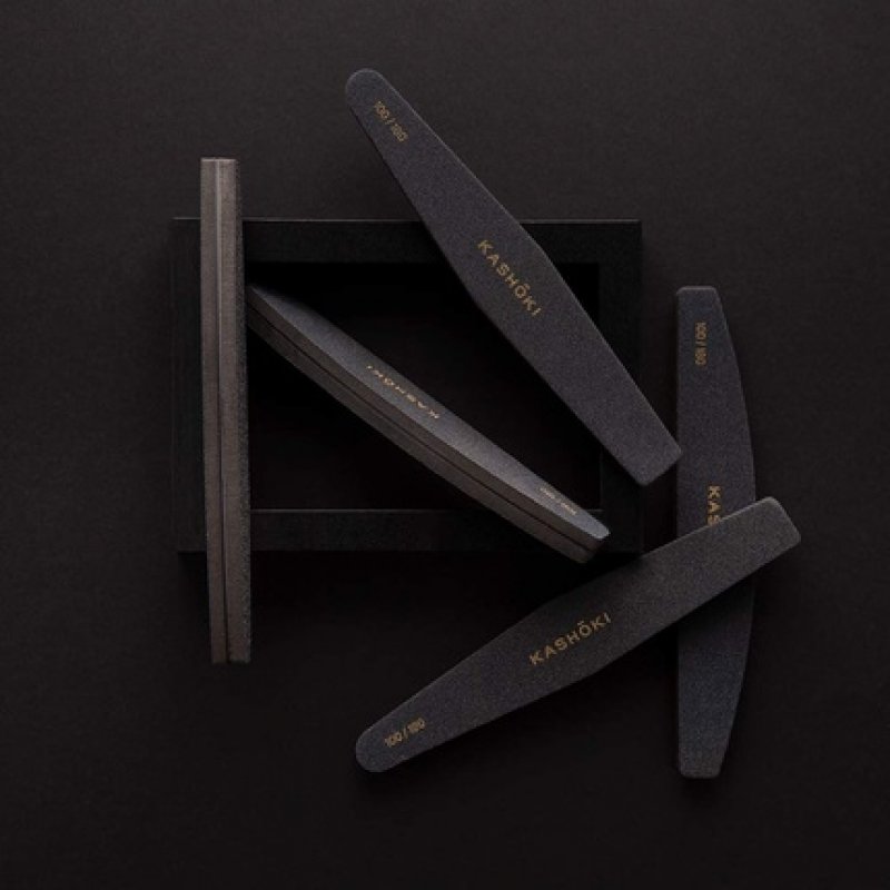 T4B KASHOKI Diamond Nail File Double-Sided Trapezoid Nail File for Natural Nails and Fine-Tuning Artificial Nails