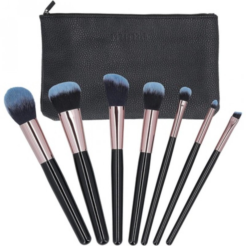 T4B MIMO 7-Piece Makeup Brush Set with Case Black