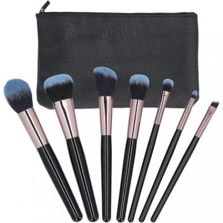 T4B MIMO 7-Piece Makeup Brush Set with Case Black