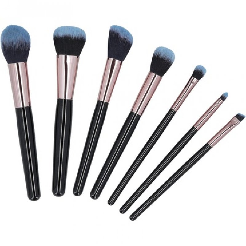 T4B MIMO 7-Piece Makeup Brush Set with Case Black