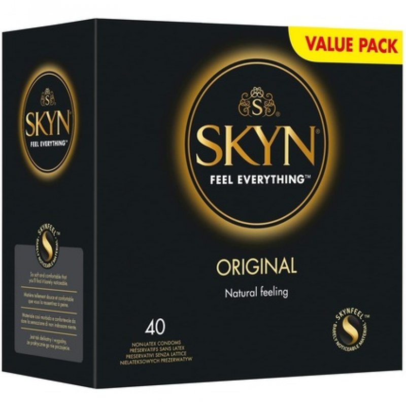 SKYN Original Condoms Ultra-Soft Latex-Free 40 Units Black - Pack of 40