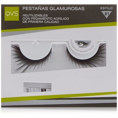 QVS Glamour Lashes Fluttering Feathers False Eyelashes with Eyelash Glue