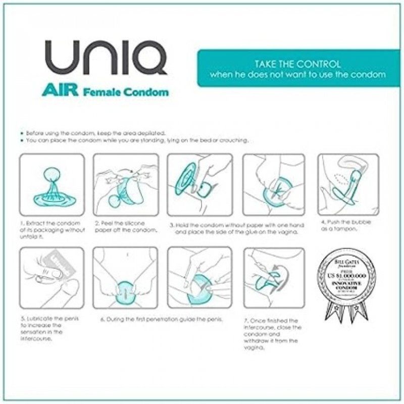 UNIQ Women's Air Condom - Pack of 3