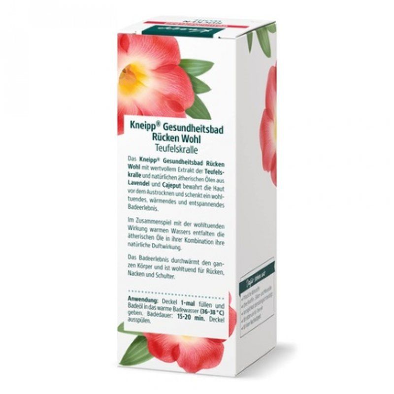 Kneipp Back Well Health Bath - Bath Oil with Valuable Devil's Claw Extract and Natural Essential Oils from Lavender and