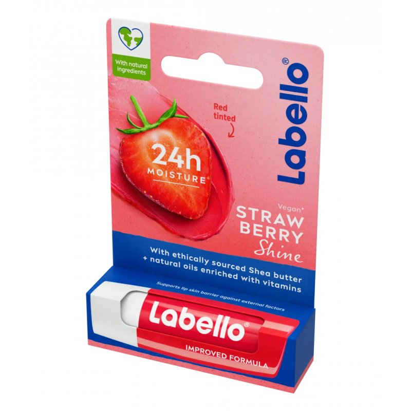 Labello Strawberry Shine baume pour les lèvres Beaume pour les lèvres Femmes 4,8 g