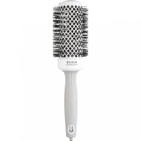 Olivia Garden Expert Blowout Shine Hairbrush White and Grey 45mm