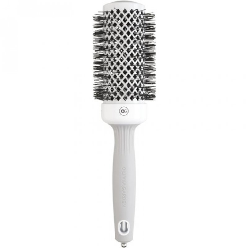 Olivia Garden Expert Blowout Shine Hairbrush White and Grey 45mm