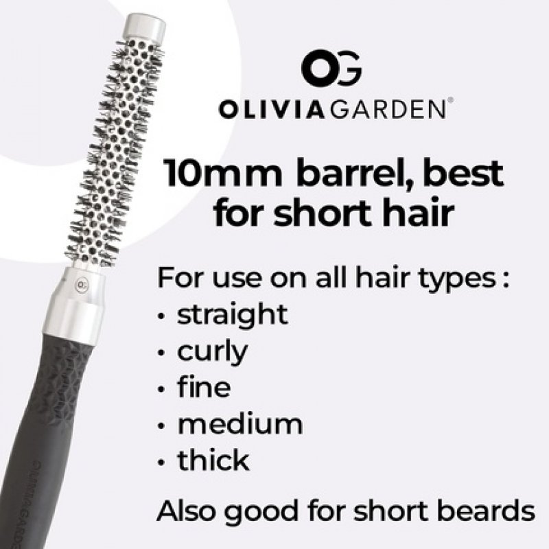 Olivia Garden Essential Blowout Classic Silver Hairbrush 10mm