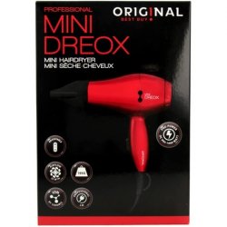 SIBEL Professional Mini Dreox RED Travel Hair Dryer 2m Cable for Blow Drying