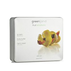 Greenland Papaya Lemon Skincare Set - Creamy Body Butter, Fragrant Lip Balm, and Natural Hand Cream - Paraben-Free -