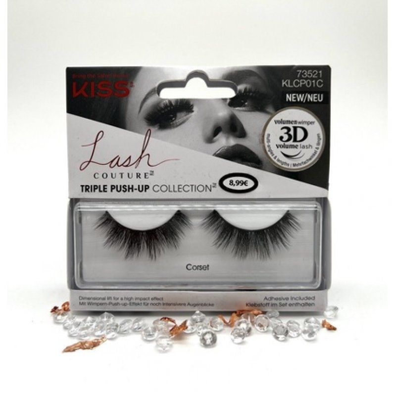 Kiss Lash Couture Triple Push-Up Collection Eyelashes 73521 KLCP01C 3D Effect