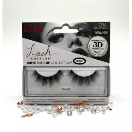 Kiss Lash Couture Triple Push-Up Collection Eyelashes 73521 KLCP01C 3D Effect