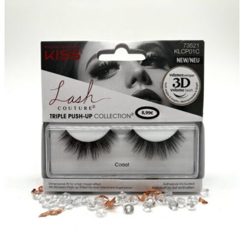 Kiss Lash Couture Triple Push-Up Collection Eyelashes 73521 KLCP01C 3D Effect
