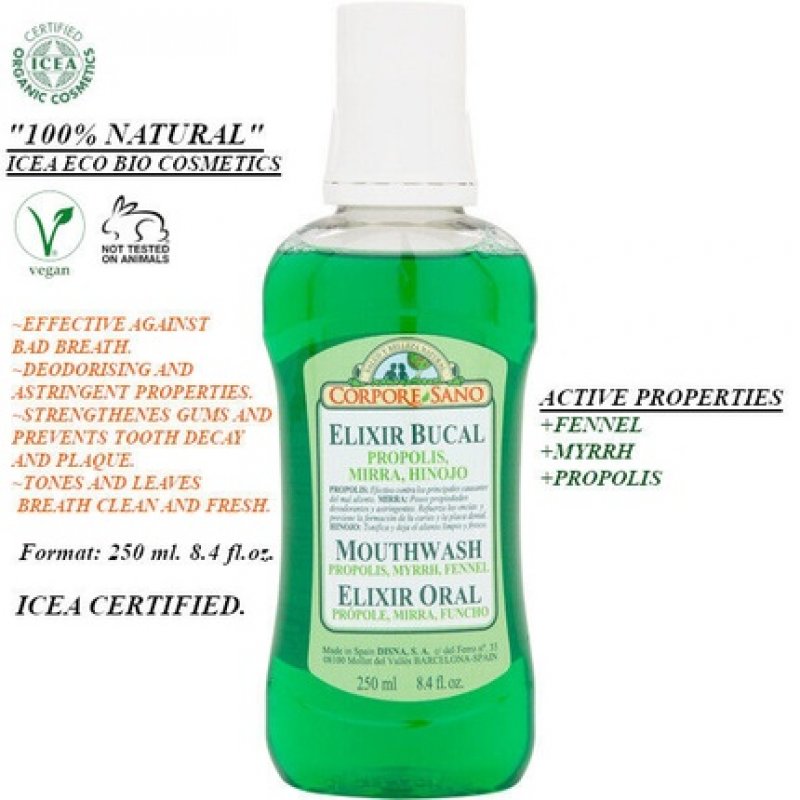 Corpore Sano Elixir Oral Mouthwash Propolis, Myrrh & Fennel 250ml