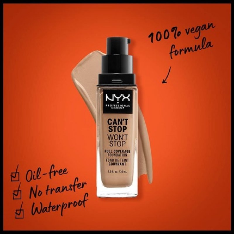 NYX Can't Stop Won't Stop Full Coverage Foundation Classic Tan 30ml