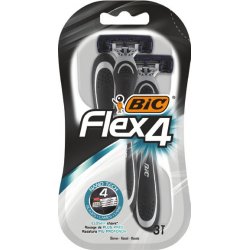 BIC Flex 4 rasoir pour hommes Noir, Gris