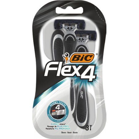 BIC Flex 4 men's razor Black, Grey