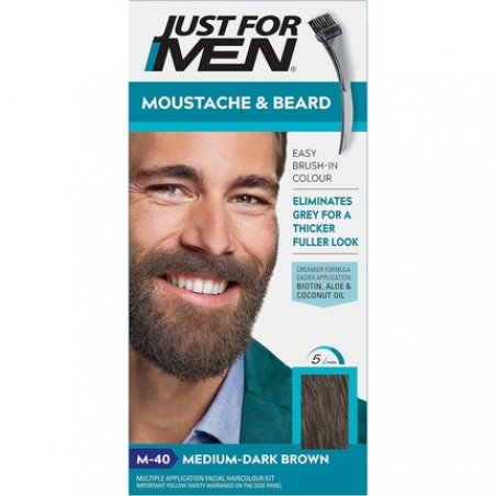 Just For Men Moustache & Beard Medium-Dark Brown Dye with Applicator Brush