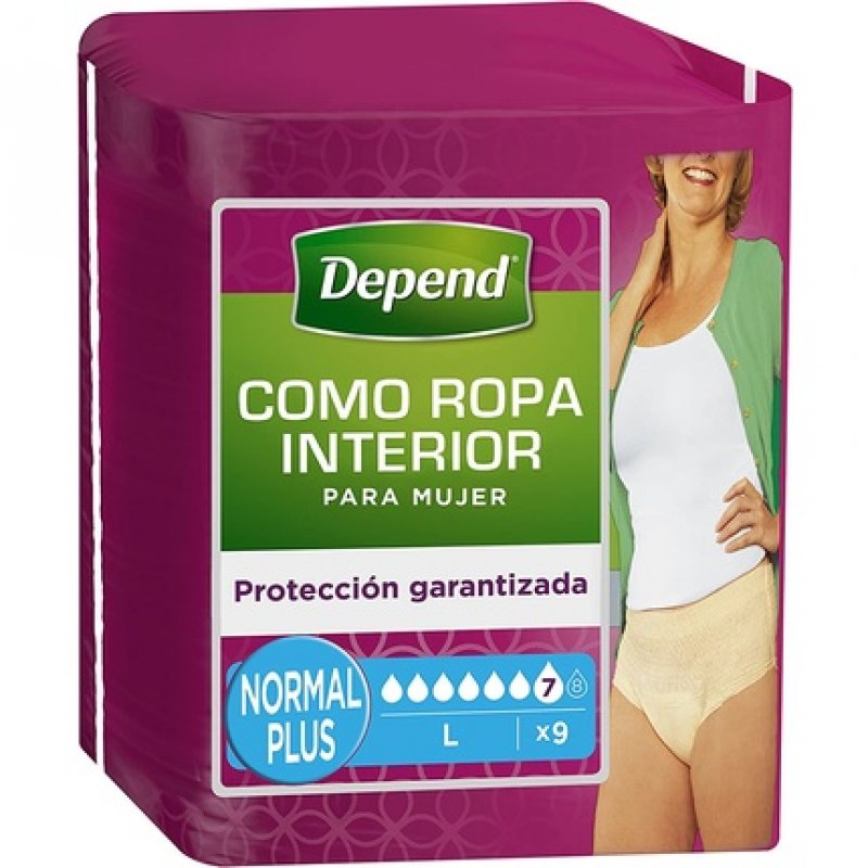 Depend Absorbent Briefs for Urinary Incontinence Beige Woman