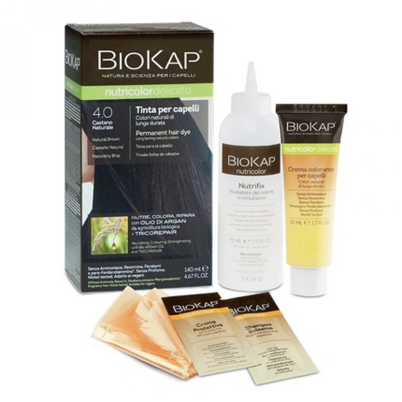 Biokap Permanent Hair Dye Natural Brown 4.0 4.67 Ounce