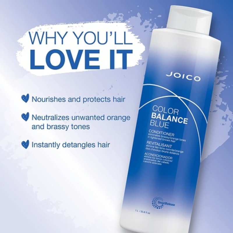 Joico Color Balance Blue Conditioner for Lightened Brown Hair 33.8 Ounce