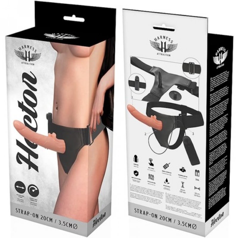 Harness Attraction Hector Vibrator Flesh 20cm x 3.5cm