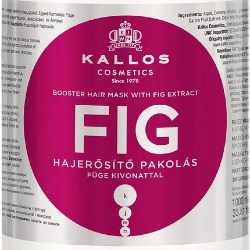 Kallos KJMN Fig Hair Mask for Hair Strengthening with Fig Extract 1000ml