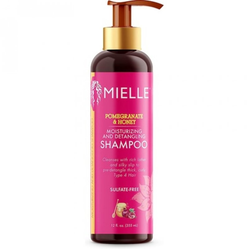 Mielle Organics Pomegranate & Honey Moisturizing Detangling Sulfate-Free Shampoo for Type 4 Curly Hair 355ml