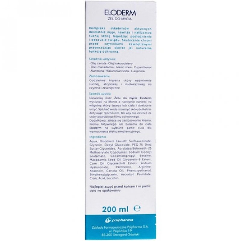 Eloderm Washing Gel 200ml 6.7oz from The First Day of Life
