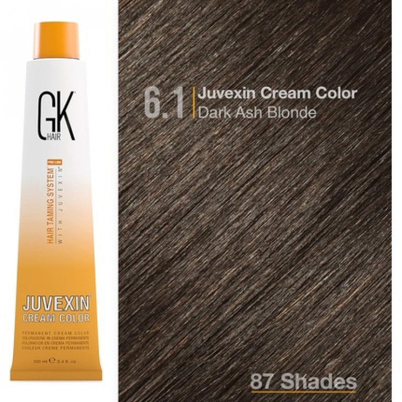 GK HAIR Global Keratin Professional Hair Color Cream Tube 3.4 Fl Oz/100ml Intense Brown