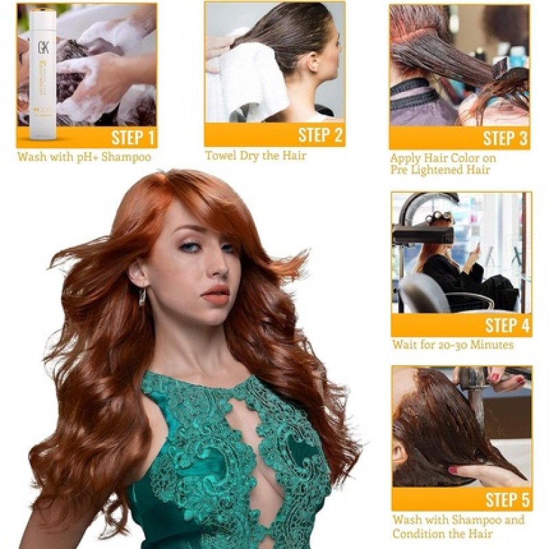 GK HAIR Global Keratin Professional Hair Color Cream Tube 3.4 Fl Oz/100ml