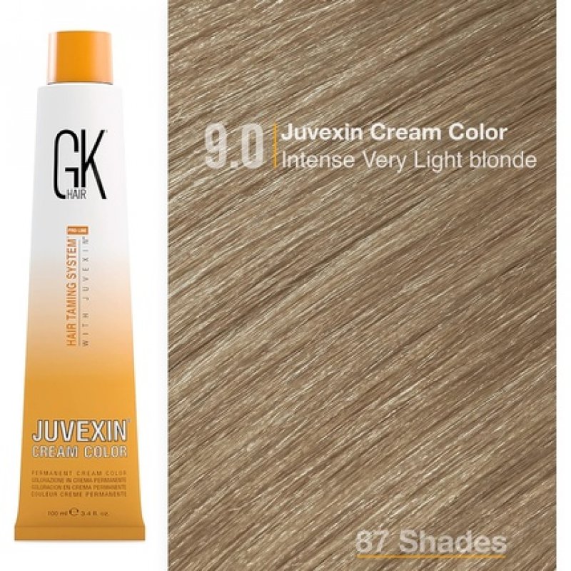 GK HAIR Global Keratin Professional Hair Color Cream Tube 3.4 Fl Oz/100ml 9.0 Very Light Brown