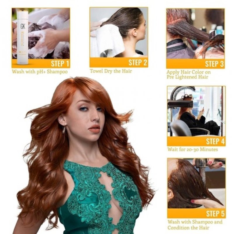 GK HAIR Global Keratin Semi Permanent Hair Cream Color with 87 Shades 3.4 Fl Oz/100ml