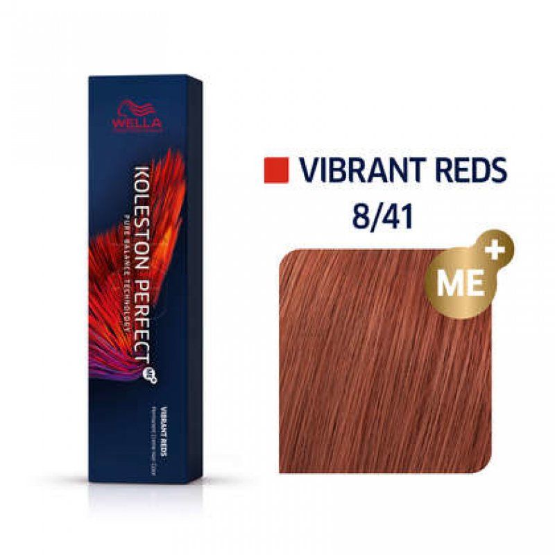 Wella Koleston Perfect Me Vibrant Reds 8/41 Blond Clair Cuivré Cendré 60ml