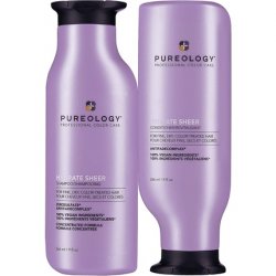 Pureology Hydrate Sheer Moisturizing Shampoo and Conditioner Duo Set for Fine Color Treated Hair 266ml - Pack of 2