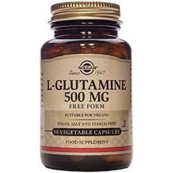 Solgar L-Glutamine 500mg Vegetable Capsules - Fuel For Muscles - Supports An Active Healthy Lifestyle - Vegan and