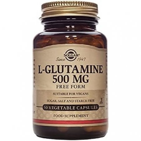 Solgar L-Glutamine 500mg Vegetable Capsules - Fuel For Muscles - Supports An Active Healthy Lifestyle - Vegan and