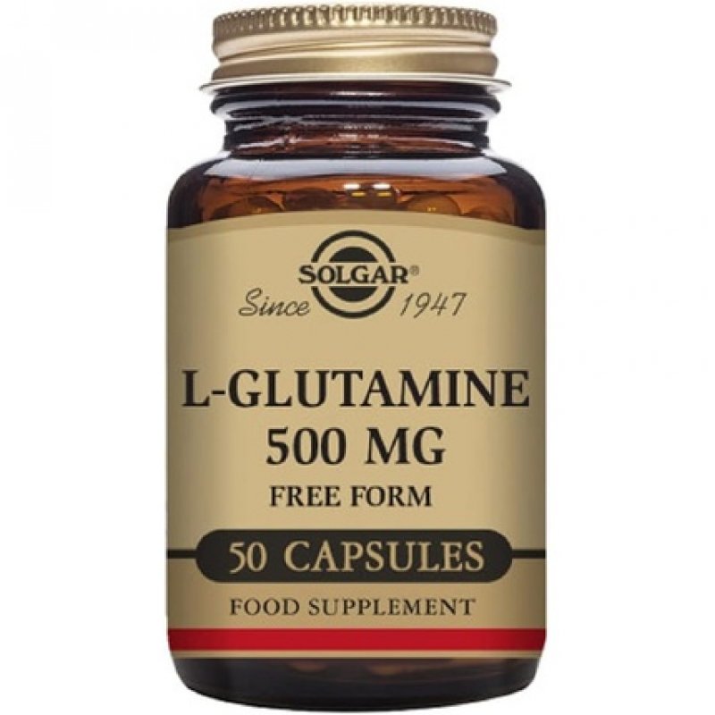 Solgar L-Glutamine 500mg Vegetable Capsules - Fuel For Muscles - Supports An Active Healthy Lifestyle - Vegan and