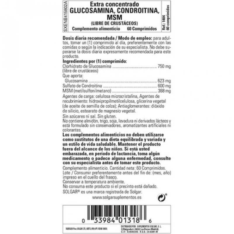 Solgar MSM 1000mg Tablets for Improved Bone and Joint Health 60 Count