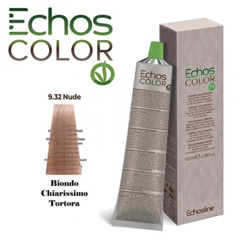 NEU Echos Color 9.32 Nude Very Light Blonde Taupe Hair Color Cream Without PPD and Resorcin 100ml