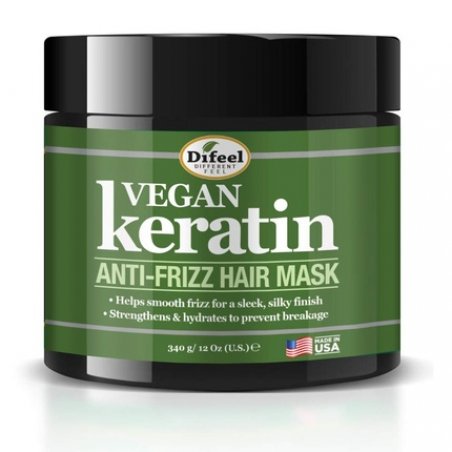 Difeel Vegan Keratin Anti-Frizz Hair Mask 12 oz.