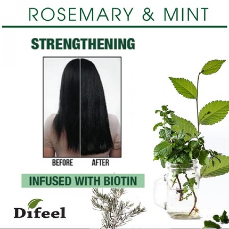 Difeel Rosemary Mint Strengthening Shampoo with Biotin 12 oz