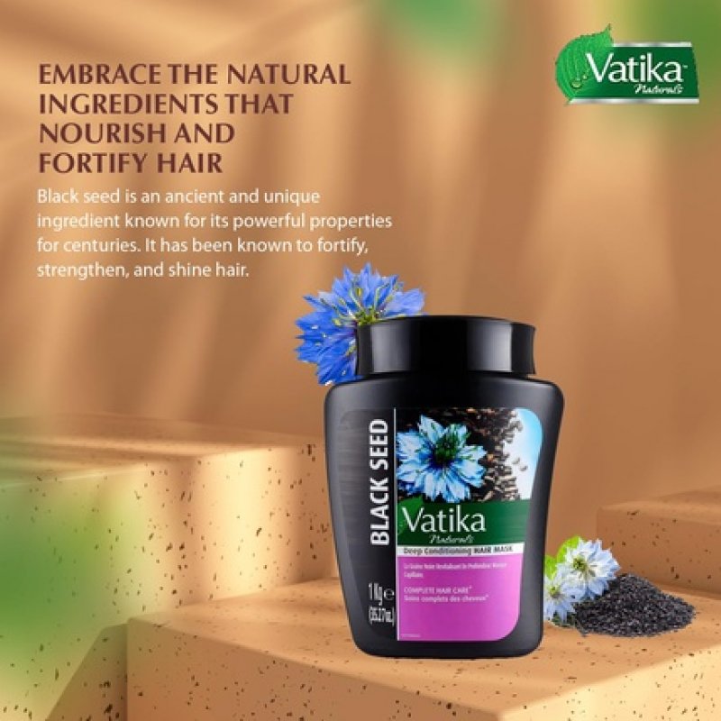 Dabur Vatika Naturals Hair Mask Deep Conditioning Revitalizer 1KG Black Seed