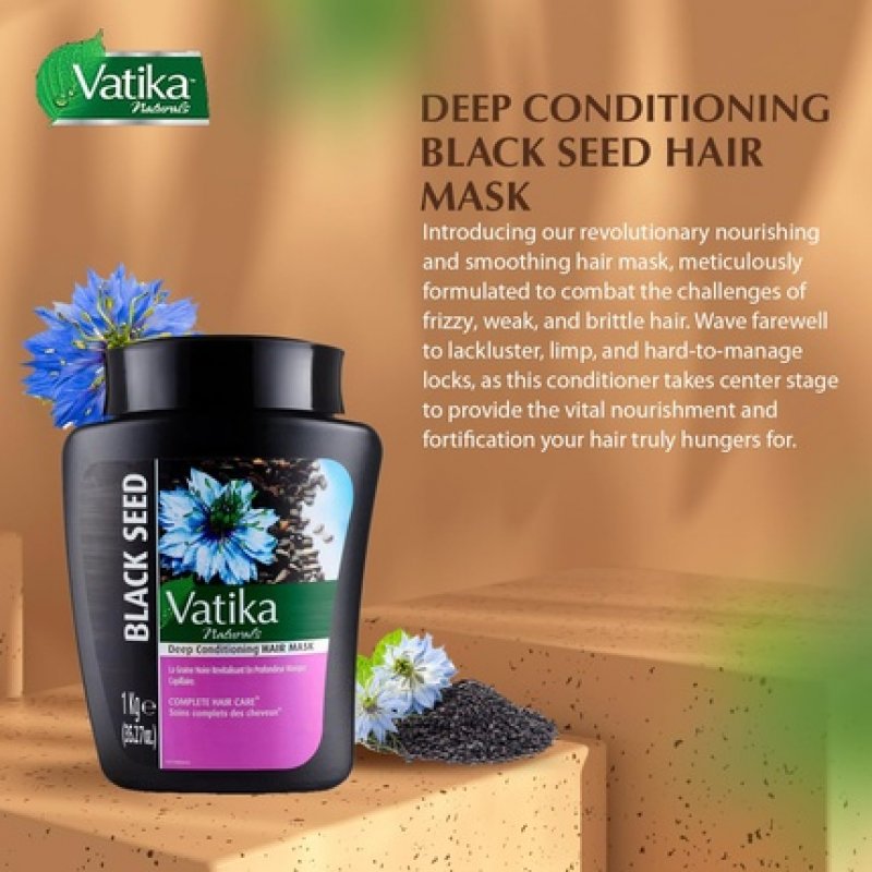 Dabur Vatika Naturals Hair Mask Deep Conditioning Revitalizer 1KG Black Seed
